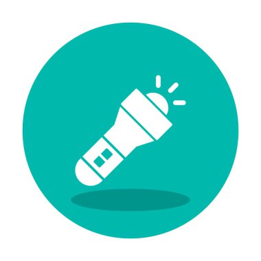 Seyahat fenerinin düz simgesi. Renkli vektör çizimi