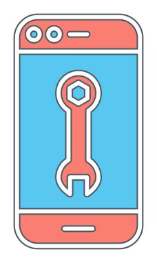 Smartphone Onarım simgesi vektör çizimi