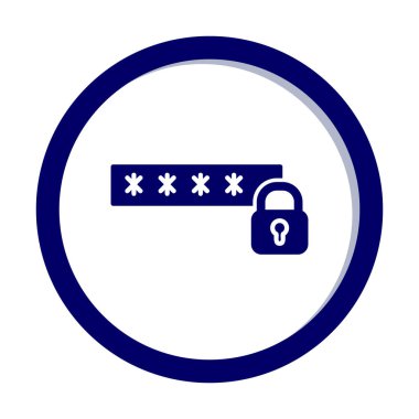 Parola web simgesi, vektör çizim