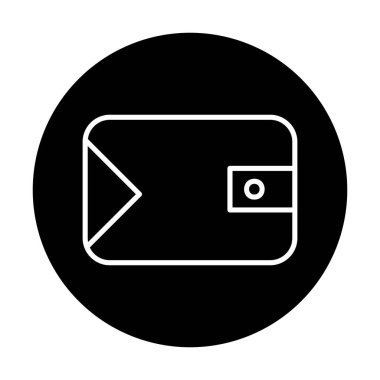 cüzdan vektör simgesi basit illüstrasyon