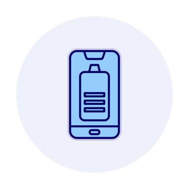 pil simgesi. renk çizgisi çizimi 