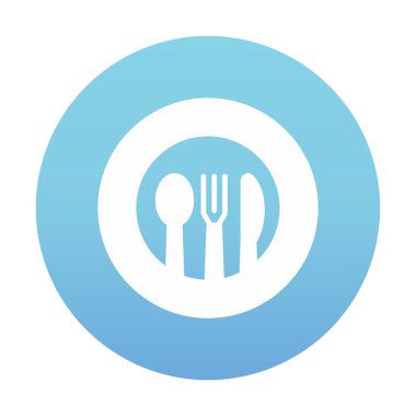 Modern çatal bıçak simgelerinin vektör çizimi                