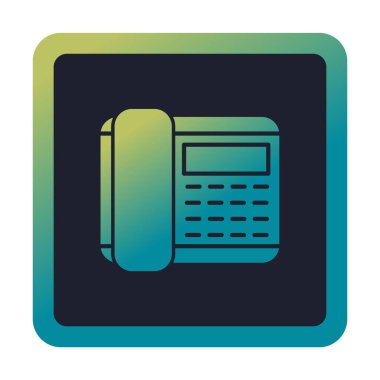 Basit Telefon Simgesi, vektör illüstrasyonu