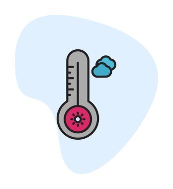 Sıcak Sıcaklık simgesine sahip termometre 