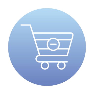 Cart simgesi vektör illüstrasyonunu sil