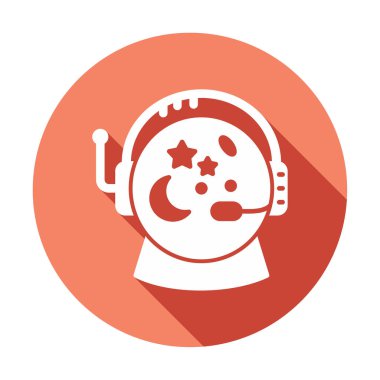 Beyaz arkaplanda Astronot Miğferi vektör çizimi