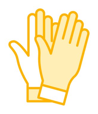 Saftey Eldivenleri ikon vektör çizimi