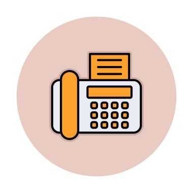 Faks makinesi. Web simgesi basit illüstrasyon