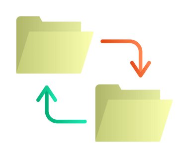 Basit Veri Aktarımı simgesi, vektör illüstrasyonu