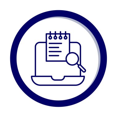 Laptop Çalışma Araması Basit satır, özet vektör ögeleri