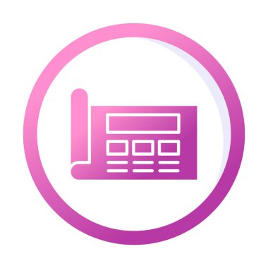 Şablon simgesi, vektör illüstrasyonu basit tasarım