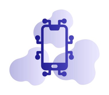 Basit düz akıllı telefon simgesi vektör çizimi