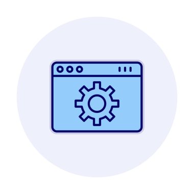 Web Sayfa Ayarları. simge basit illüstrasyon