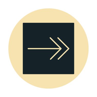 Sağ Ok simgesi, vektör illüstrasyonu basit tasarım