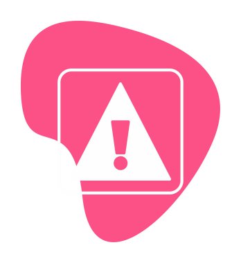 Dikkat İşareti simgesi vektör illüstrasyonu