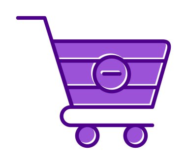 Cart simgesi vektör illüstrasyonunu sil