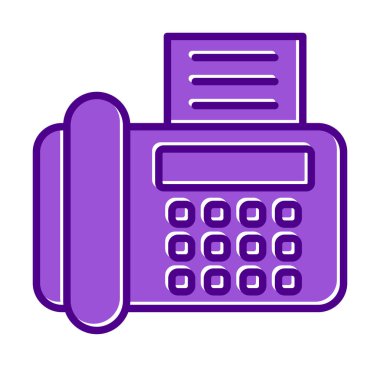 Faks makinesi. Web simgesi basit illüstrasyon