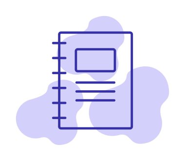 notepad simgesi, vektör illüstrasyonu basit tasarım