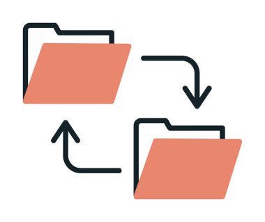Basit Veri Aktarımı simgesi, vektör illüstrasyonu