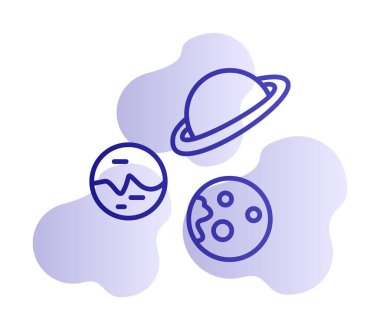 Gezegenler simgesi, vektör illüstrasyonu