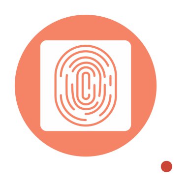 parmak izi ikonu vektör illüstrasyonu