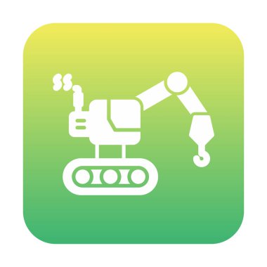 Yapı vinç simgesi, vektör illüstrasyon tasarımı