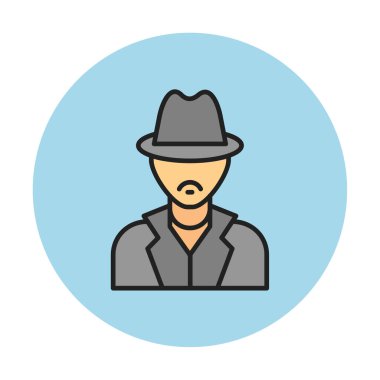 Dedektif ikon vektör illüstrasyonu