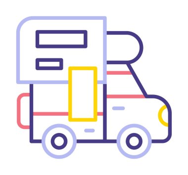 Kamp simgesi vektör illüstrasyonu