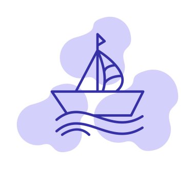 tekne ikonu vektör çizimi tasarımı 