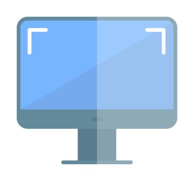 bilgisayar izleme simgesi, vektör illüstrasyonu basit tasarım