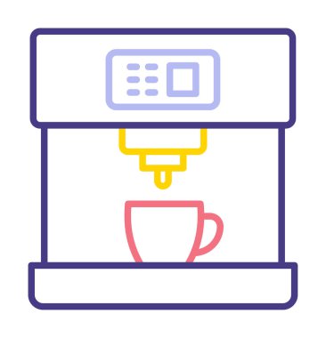 kahve makinesi simgesini, vektör çizim