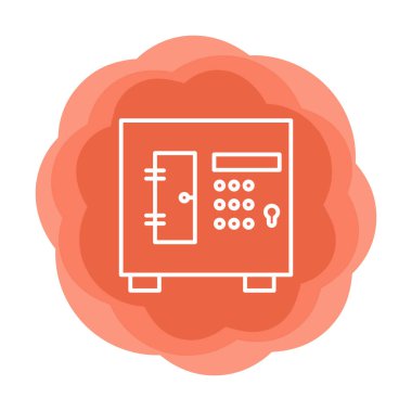 güvenli düz simge, vektör illüstrasyonu 