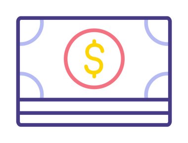 Basit ödeme finans simgesi, vektör illüstrasyonu