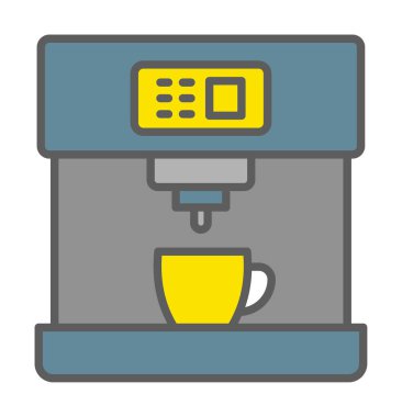 kahve makinesi simgesini, vektör çizim