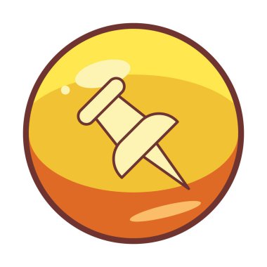 İğne simgesine bas. vektör illüstrasyonu