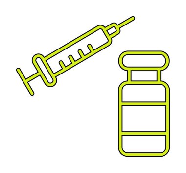 Şırınga web simgesi, vektör çizim 