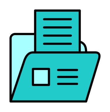 klasör web simgesi, vektör çizim 