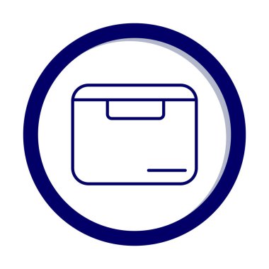 Teslimat kutusu simgesi, vektör illüstrasyonu basit tasarım