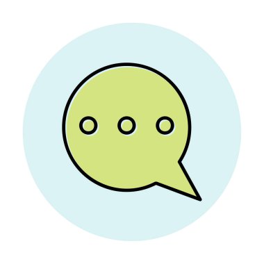 konuşma balonu mesaj simgesi vektör çizim tasarım