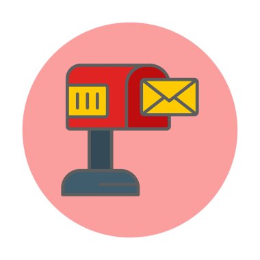 posta kutusu simgesi, vektör illüstrasyonu basit tasarım