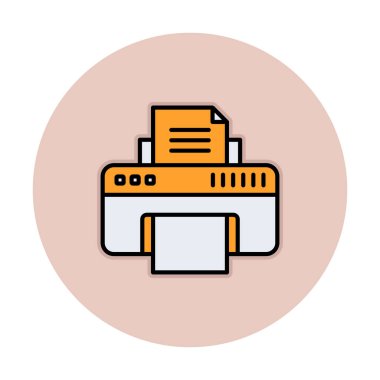 yazıcı simgesi web basit illüstrasyon