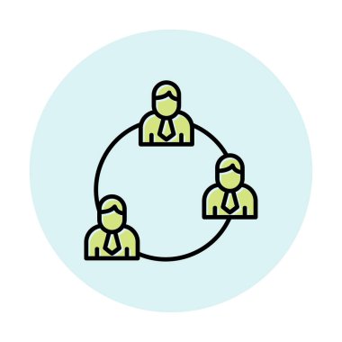 Takım iş web simgesi, vektör çizim