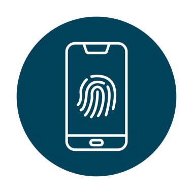 parmak izi kutsal kişilerin resmi, vektör çizim ile Smartphone 