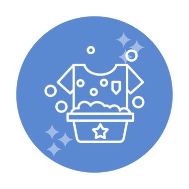 Çamaşır, tişört ikonu, vektör illüstrasyonu