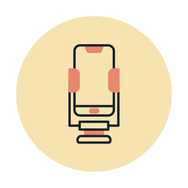 Vektör Smartphone Stand simgesi, basit vektör illüstrasyonu 