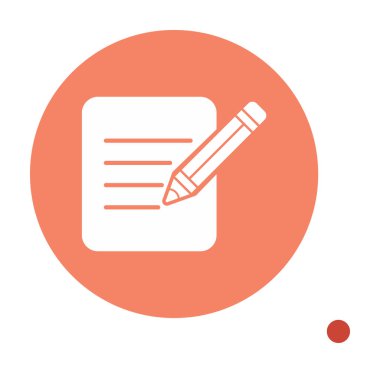 Kağıt Düzenleme. Web simgesi basit illüstrasyon