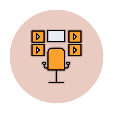 Gözetleme odası. Web simgesi basit illüstrasyon