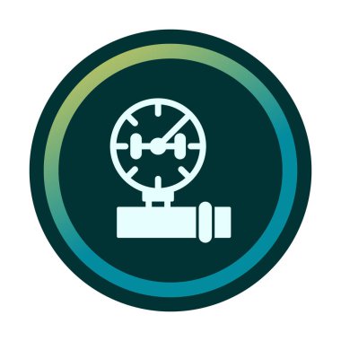 düz ölçü manometre simgesi düz vektör. 