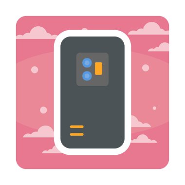 Mobil Arka Kamera simgesi, vektör illüstrasyon tasarımı