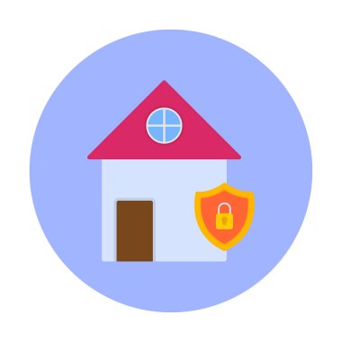 ev güvenlik simgesi, vektör çizim                                    